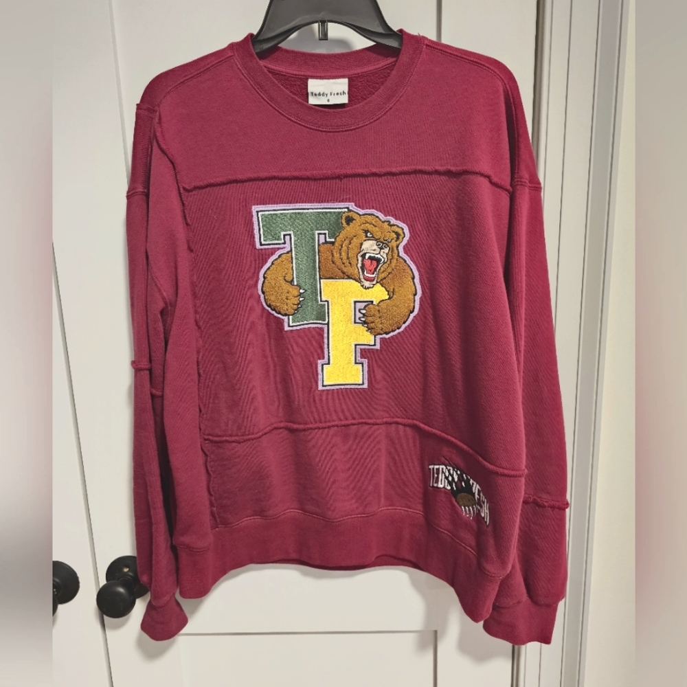 Teddy Fresh S Plum "I flunked out of college and all I have is this sweatshirt"